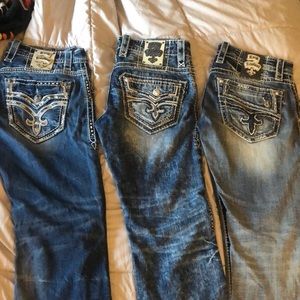 Men’s rock revival jean lot size 31x32